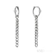 Alternating Dangle to Huggies Chain Diamond Earrings-RNB Jewellery