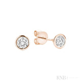 Diamond Bezel Stud Earrings