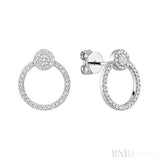 Open Circle Diamond Earring