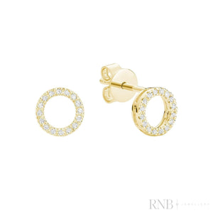 Circle of Life Diamond Stud Earrings-RNB Jewellery