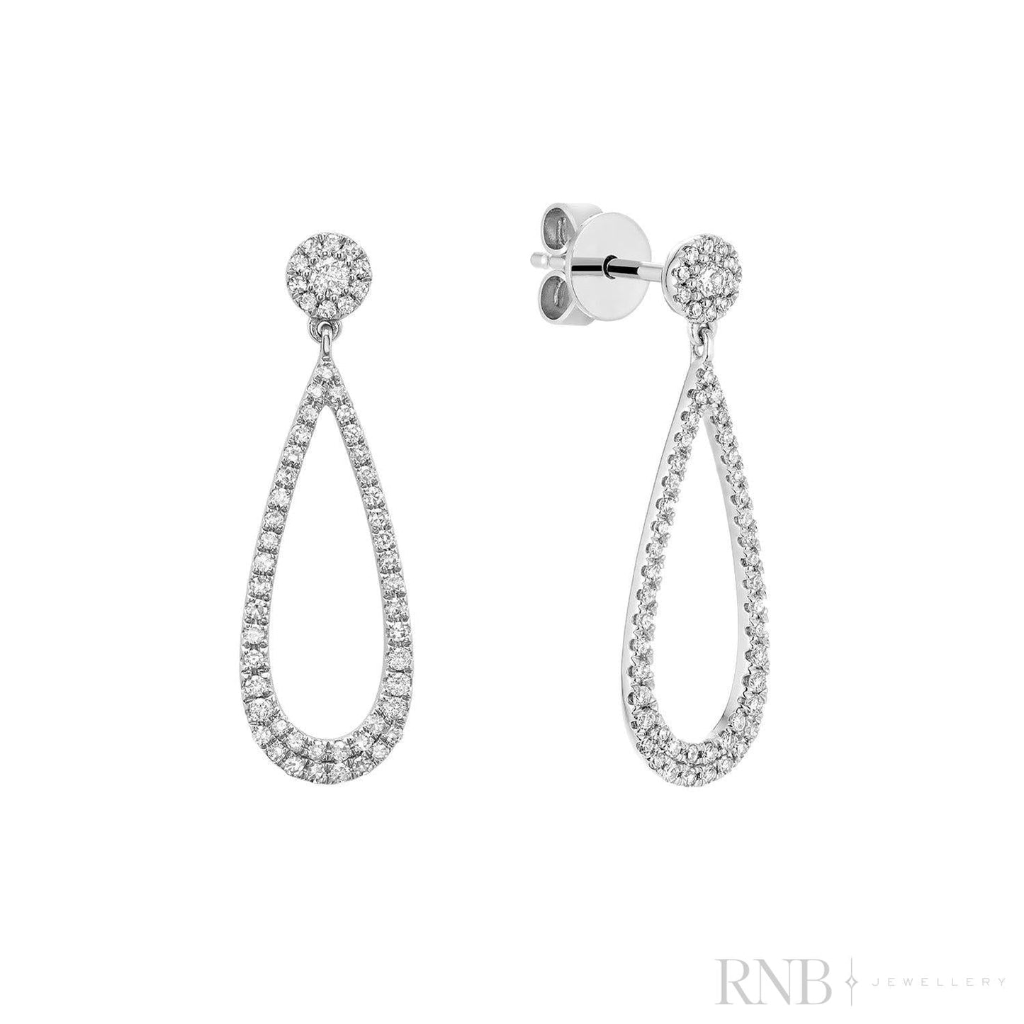Drop Dangle Pear Shape Diamond Earrings