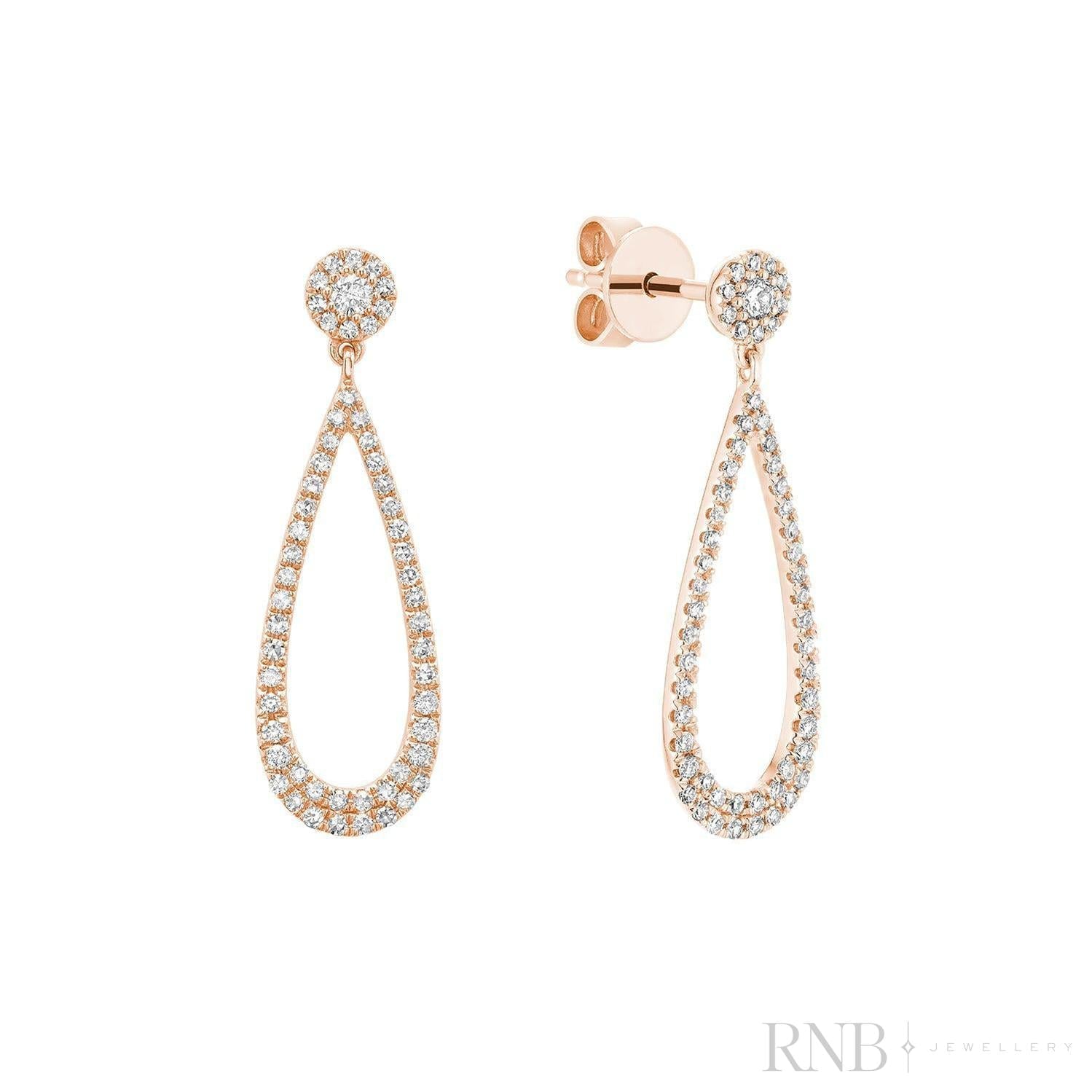 Drop Dangle Pear Shape Diamond Earrings