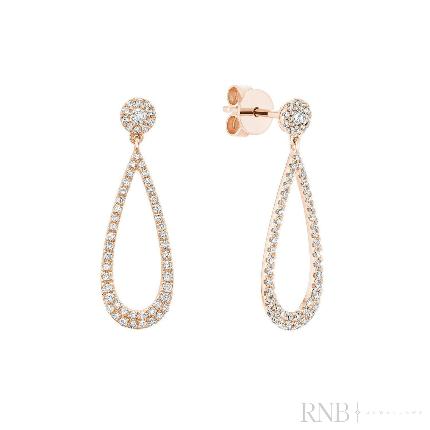 Drop Dangle Pear Shape Diamond Earrings