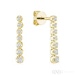 Gradient Tennis Diamond Dangle Earrings