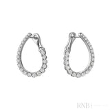 Twirl Diamond Loop Earrings