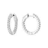 Inside Out Diamond Loop Round Shape Earrings