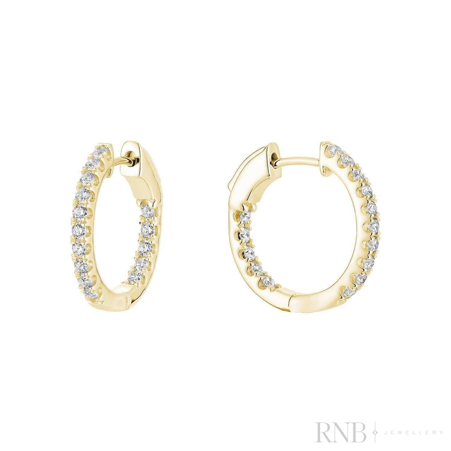Inside Out Diamond Loop Round Shape Earrings