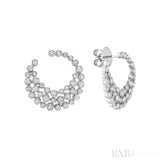 River Bezel Diamond Earrings