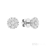 Flower Diamond Stud Earrings
