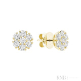 Flower Diamond Stud Earrings