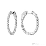 Oval Diamond Hoop Earrings