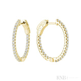Oval Diamond Hoop Earrings