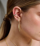 Leaf Dangle Diamond Earrings