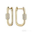 Paper Clip Loop Diamond Earrings-RNB Jewellery