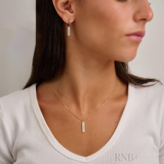 Pave Plate Diamond Necklace