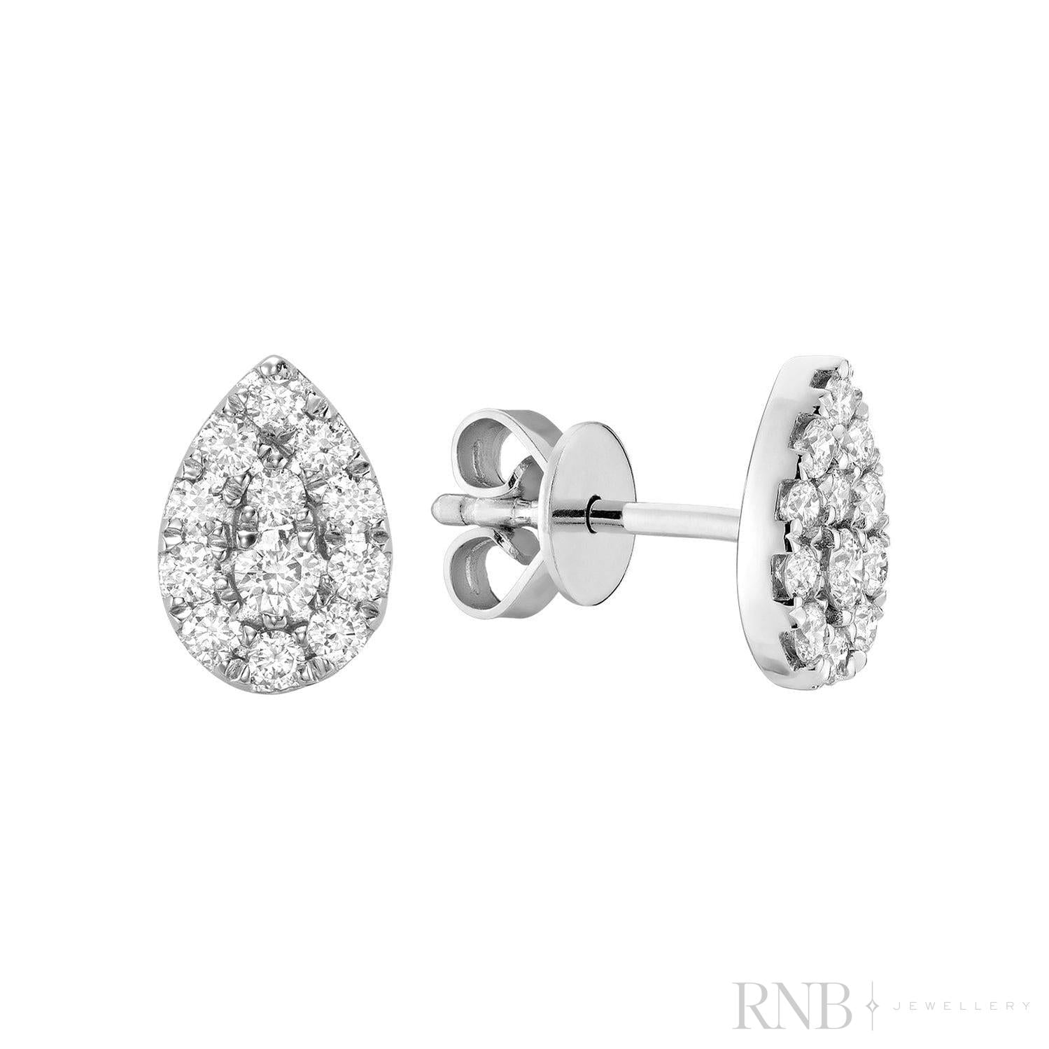 Pear Shape Diamond Stud Earrings