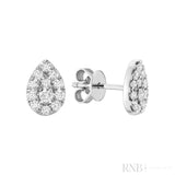 Pear Shape Diamond Stud Earrings