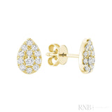 Pear Shape Diamond Stud Earrings