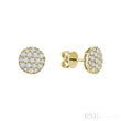 Pave Round Diamond Stud Earrings