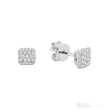 Pave Square Diamond Stud Earrings