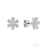 Flower Diamond Stud Earrings