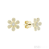 Flower Diamond Stud Earrings