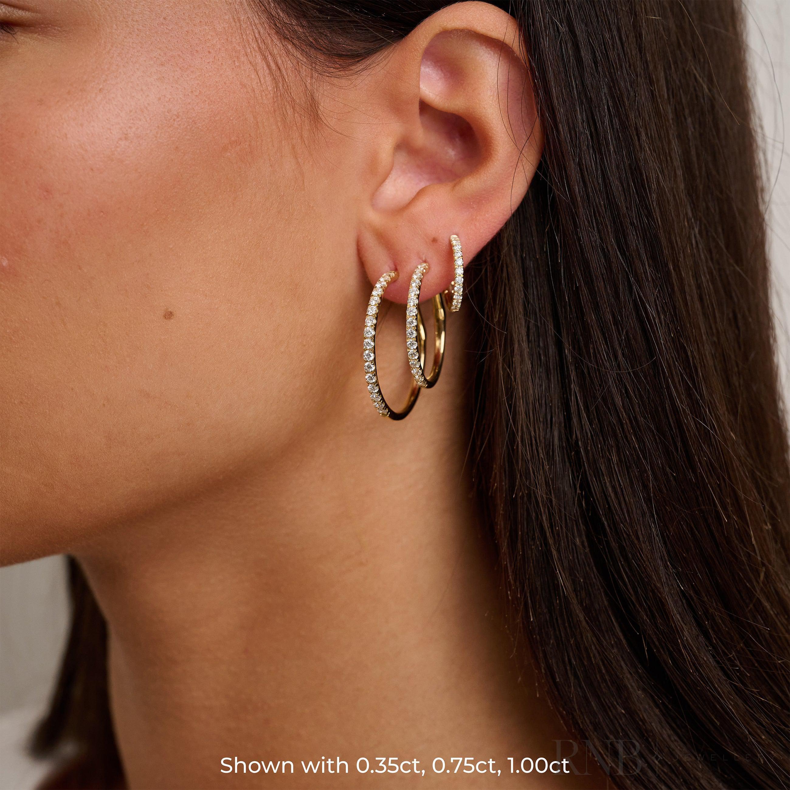 Diamond Loop Earrings