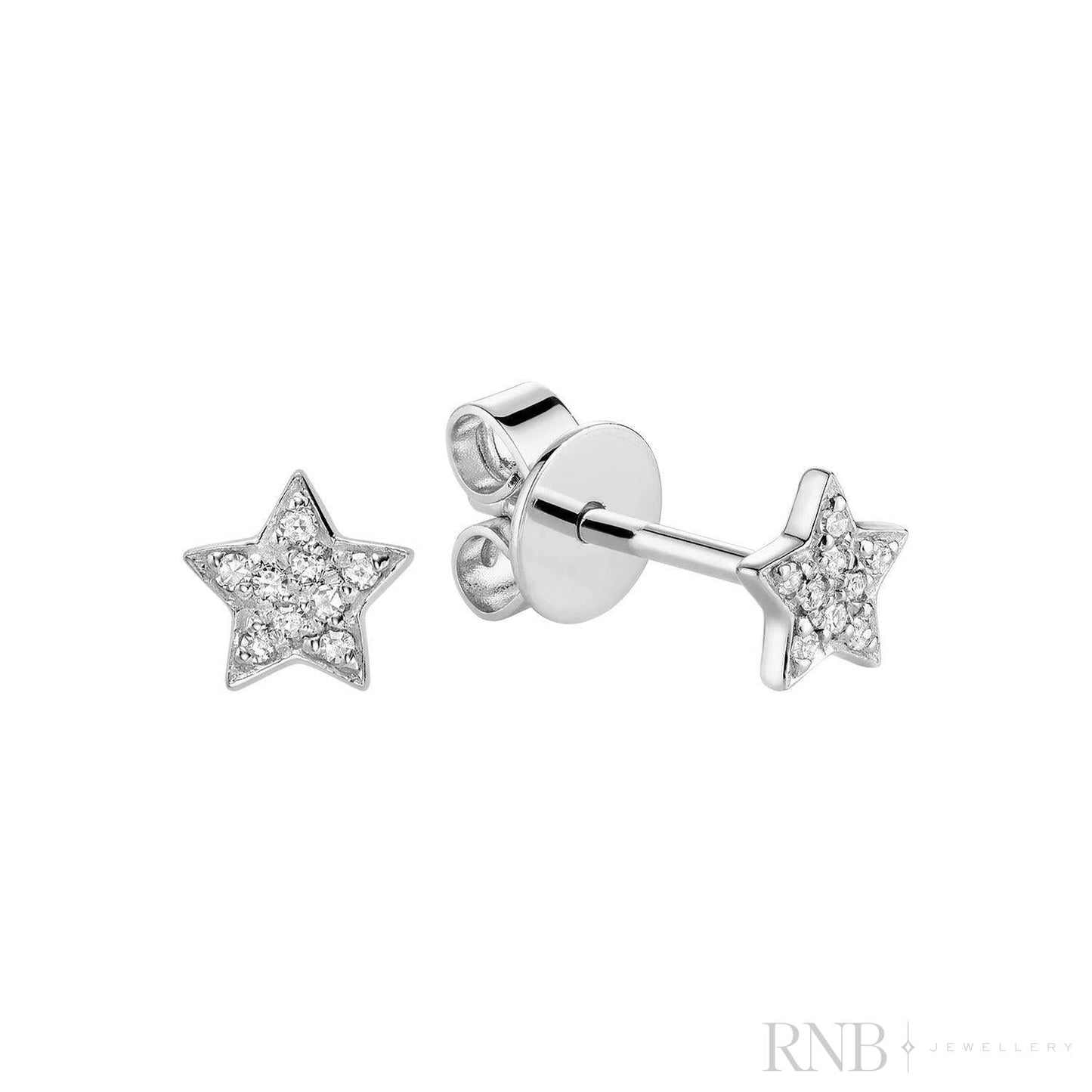 Star Diamond Stud Earrings