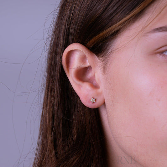 Star Diamond Stud Earrings