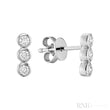 Trinity Bezel Diamond Stud Earrings