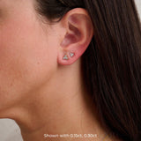 Trinity Diamond Stud Earrings