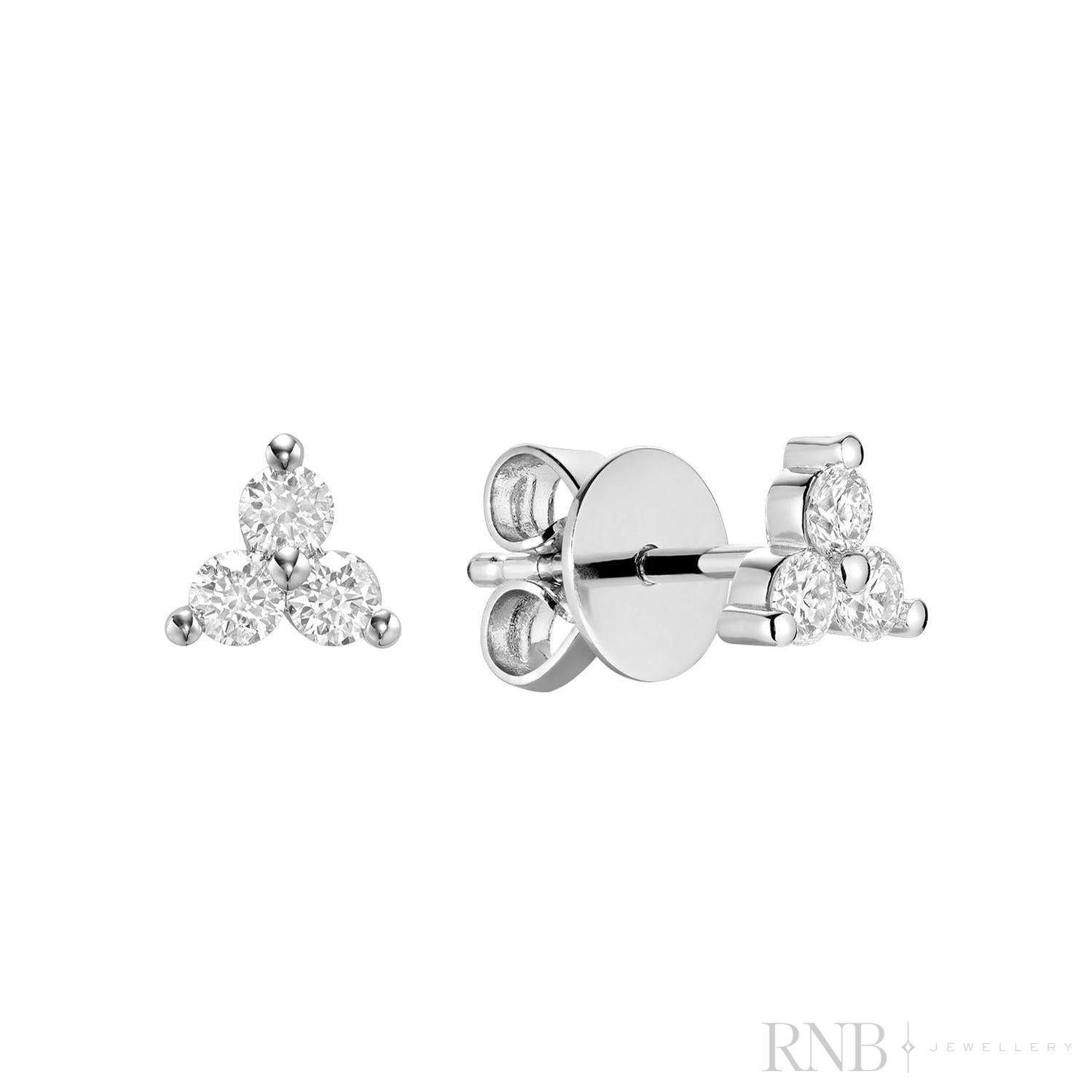 Trinity Diamond Stud Earrings