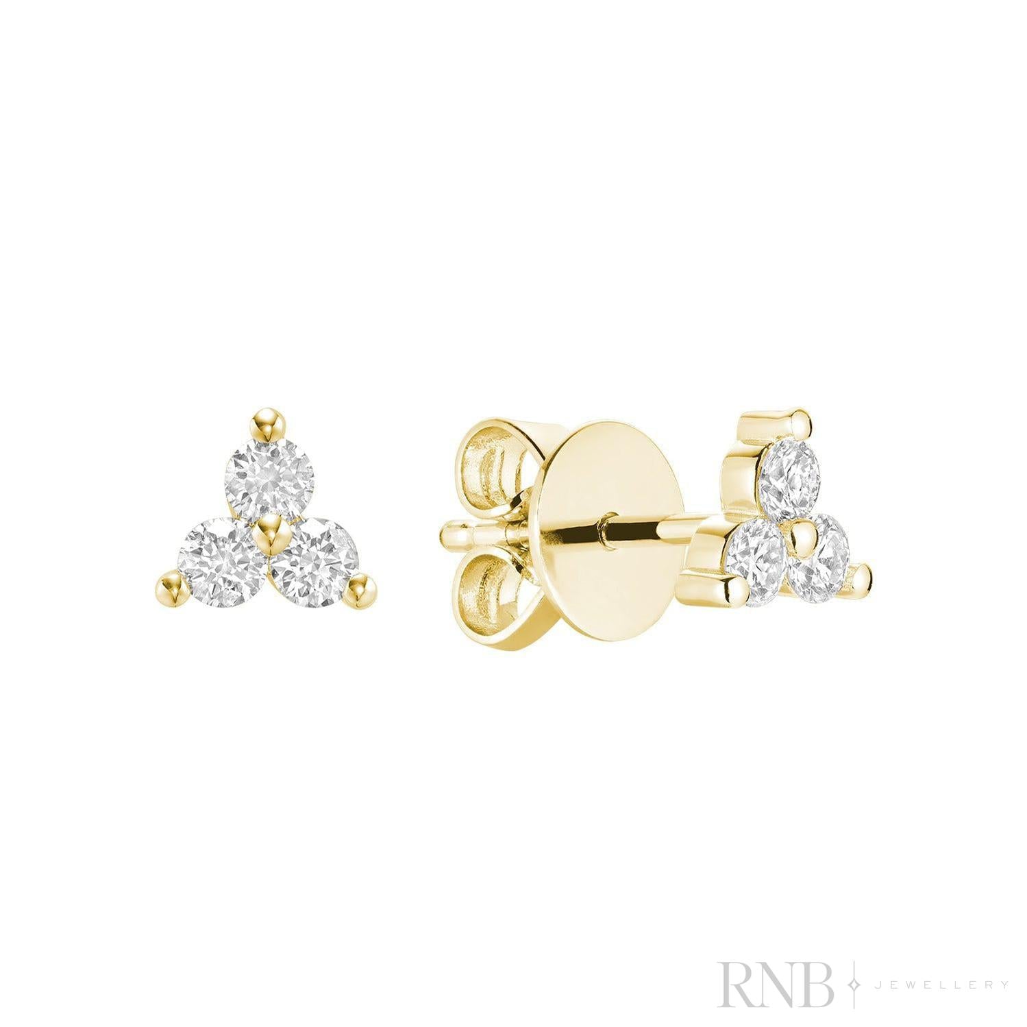Trinity Diamond Stud Earrings