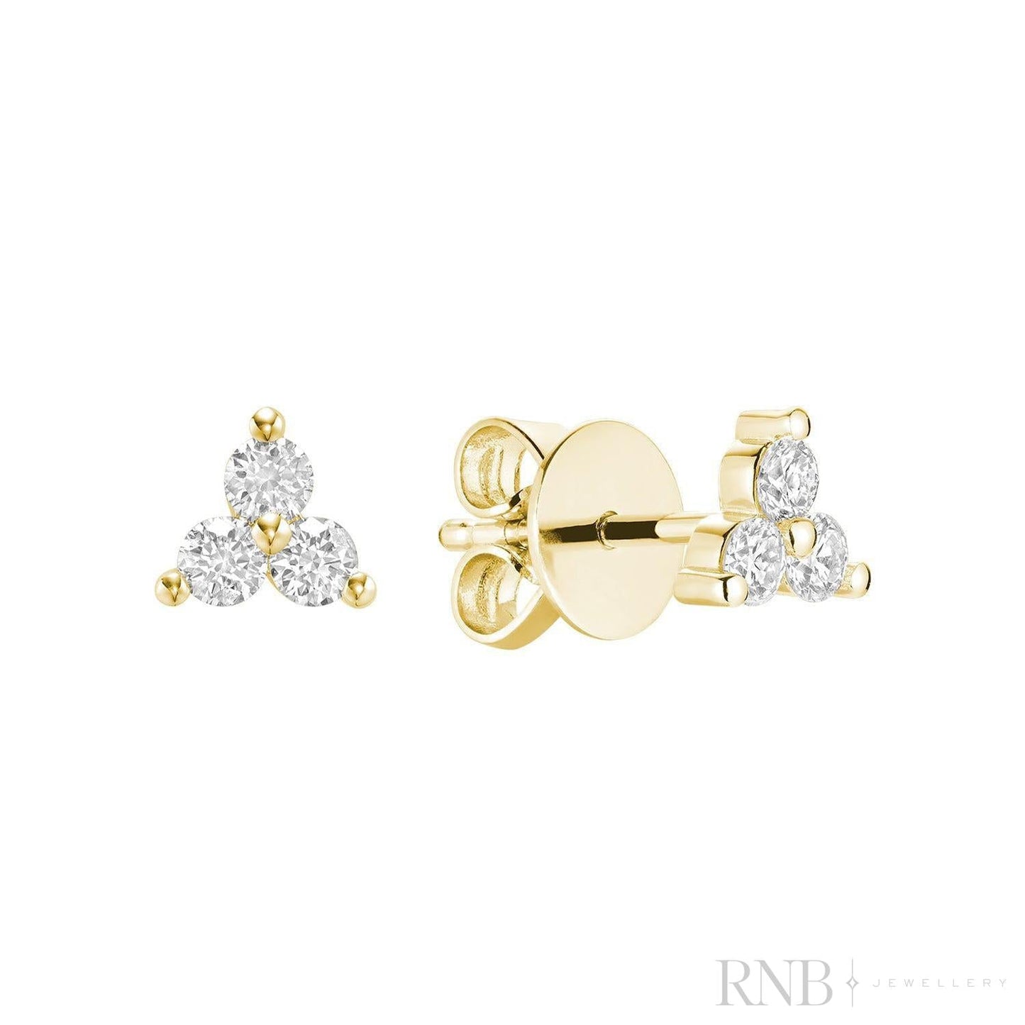 Trinity Diamond Stud Earrings