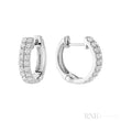 Double Row Diamond Huggie Earrings