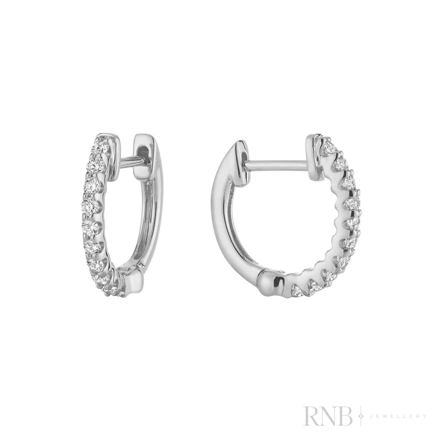 Diamond Huggie Earrings