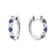 Precious Stone & Diamond Huggie Earrings