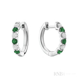 Precious Stone & Diamond Huggie Earrings