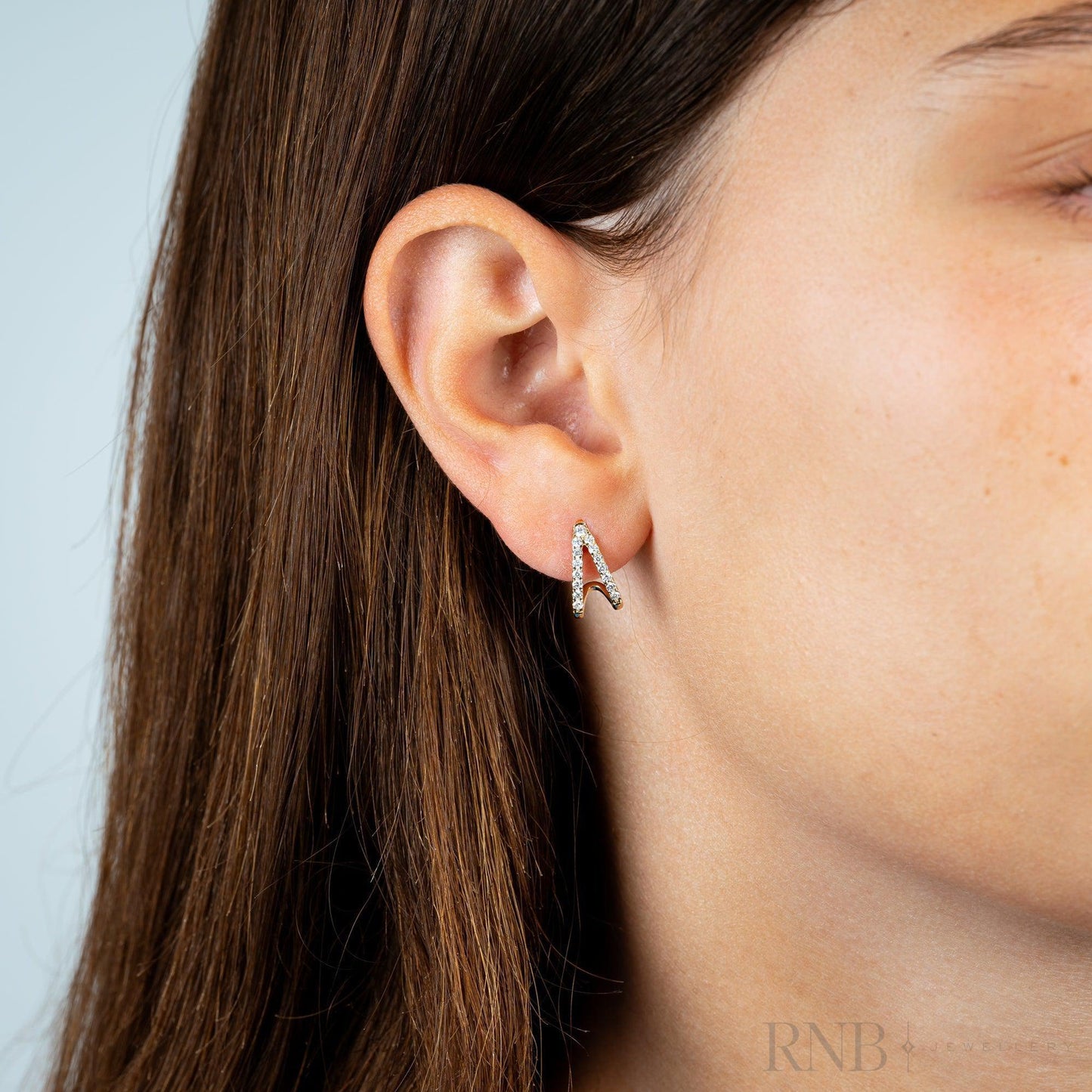 Ear Wrap Diamond Stud Earrings