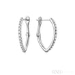 V-Shaped Hoops Diamond Earring-RNB Jewellery