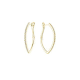 V-Shaped Hoops Diamond Earring