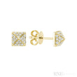 Pave Pyramid Diamond Stud Earrings