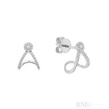 Ear Wrap Diamond Stud Earrings-RNB Jewellery