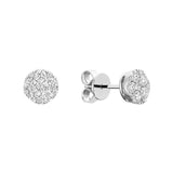 Pave Round Diamond Stud Earrings