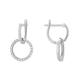 Dainty Dangling Circle Of Life Loop Earrings