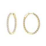 Lab Grown Oval Hoop Earrings