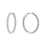 Lab Grown Oval Hoop Earrings