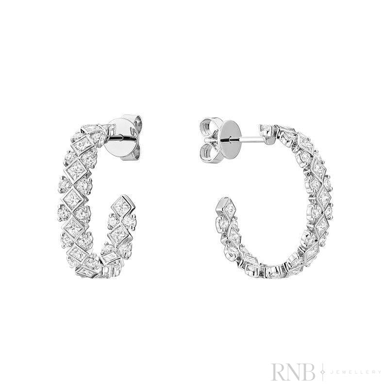Fancy Lozenge Diamond Loop Earrings