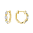 Dainty Marquise Diamond Huggie Earrings