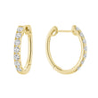 Medium Oval Diamond Huggie Earrings